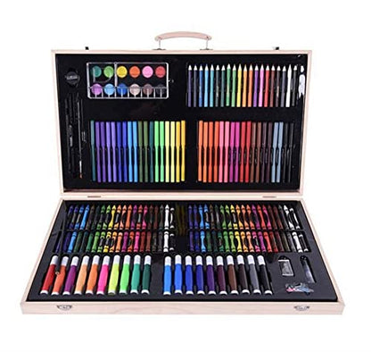 SMSOM Art Supplies, 180 Piece Deluxe Wooden Art Set Crafts Drawing Painting Kit, Creative Gift Box for Teens Adults Artist Beginners, Art Kit, Art - WoodArtSupply