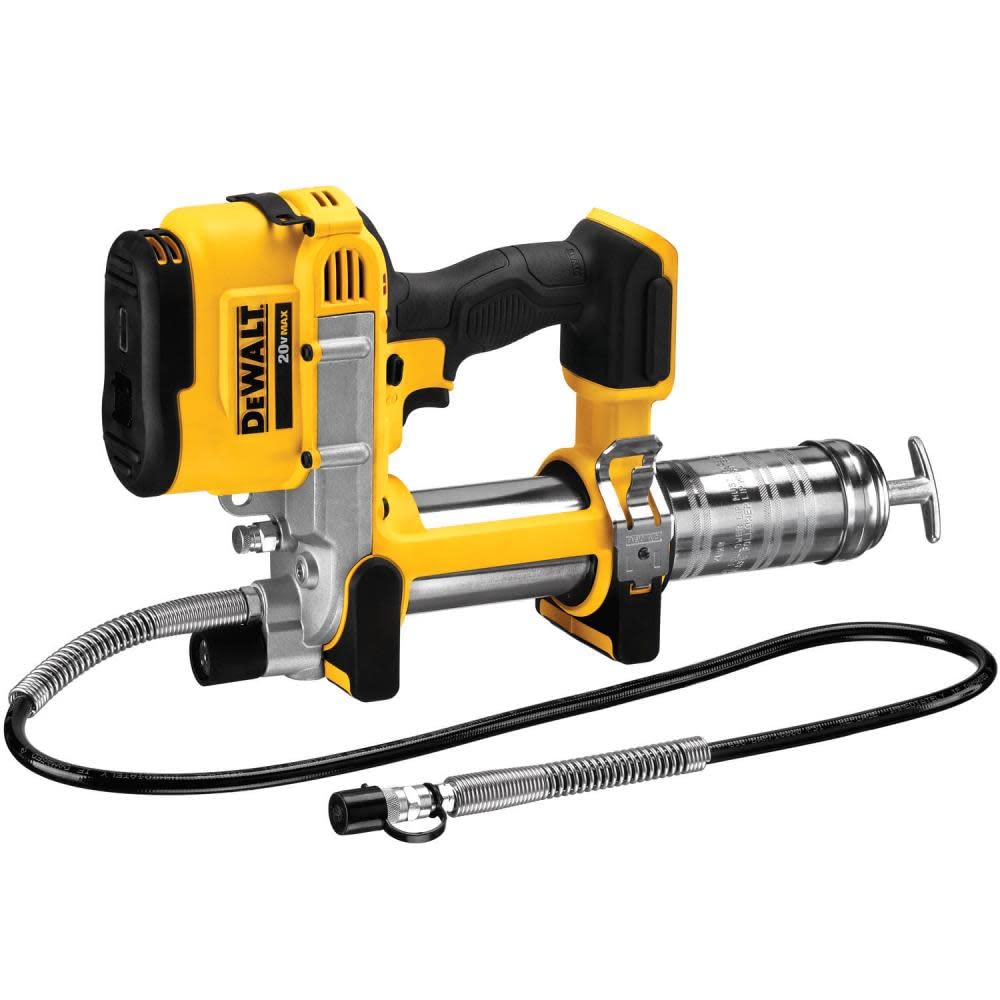 DEWALT 20V MAX Grease Gun, Cordless, 42” Long Hose, 10,000 PSI, Variable Speed Triggers, Bare Tool Only (DCGG571B), Black/Yellow, Large - WoodArtSupply