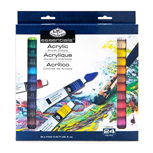 Royal & Langnickel Acrylic Color Artist Tube Paint, 21ml, 24-Pack - WoodArtSupply