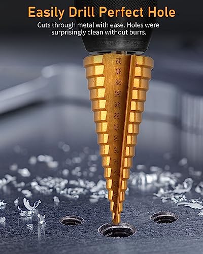 ZORUNNA 34 Pcs Woodworking Chamfer Drilling Tools Including 6 Countersink Drill Bit Set, 7 Countersink Drill Bit, 8 Plug Cutters for Woodworking, 3 ZORUNNA