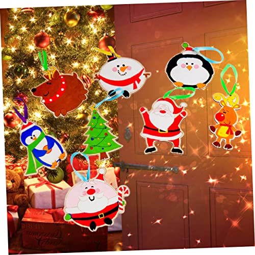 NOLITOY 8pcs Accessories for Craft Supplies Christmas DIY Accessories DIY Wood Craft Kits Bamboo Decorations Child NOLITOY