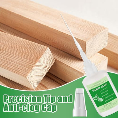 50g Wood Glue Clear- Heavy Duty Wood Glue for Furniture Woodworking, Strong  Adhesive Waterproof Super Glue Gel for Wood Crafts
