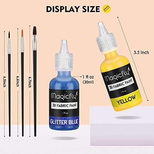 Magicfly Acrylic Paint 12 Colours/473ml, Large Bottles Acrylic Paint Set  Rich Pigment Colours for Artists, Beginners, Amateurs on Glass, Stone