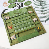 Retro Wood Calendar Removable Blocks Perpetual Wall Calendar DIY Calendar Unique Retro Wall Mounted Calendar DIY Annual Plan Calendar Reusable ikasus