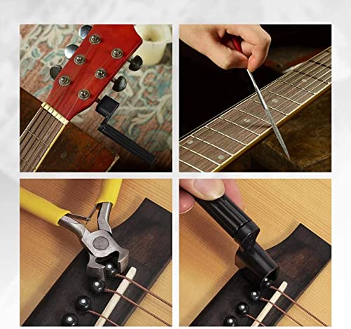 77 Pcs Guitar Maintenance Kit Repair Tool Setup with Carry Bag Large For Acoustic Guitar Electric guitar Ukulele Bass Banjo, String Instrument Ahathyw