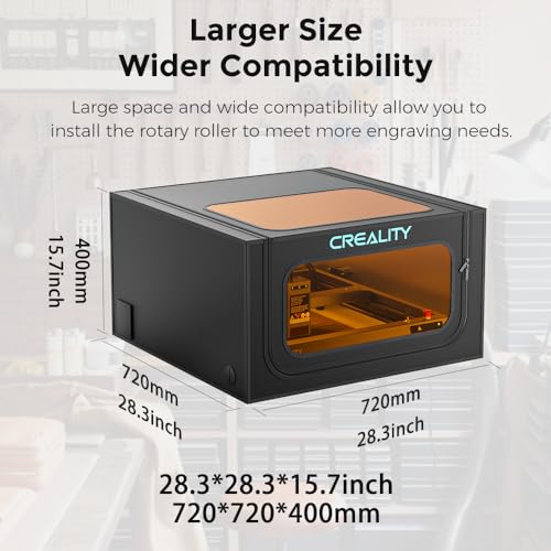 Creality Laser Engraver Enclosure 2.0 with Vent, Isolate Smoke Laser Cutting Machine Protective Cover with Eye Protection, Against Noise,Suitable for - WoodArtSupply