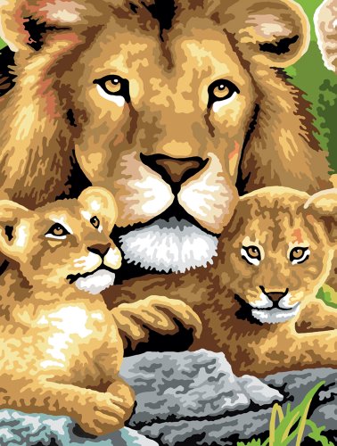 Royal & Langnickel Painting by Numbers Junior Small 3-Piece Art Activity Kit, Jungle Cats Set - WoodArtSupply