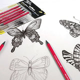 MONT MARTE Woodless Graphite Pencils 6 Piece (HB, 2B, 4B, 6B, 8B and EE), Suitable for Sketching, Drawing and Shading MONT MARTE