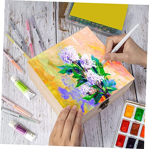 FUNOMOCYA Box Jewelry Organizer Tray Decorative Case Ornament Container Wood Desktop Organizer Tea Bag Container Unfinished Unpainted Chest Treasure FUNOMOCYA