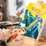 Art Supplies Box Easel Sketchbox Painting Storage Box, Adjust Wood Tabletop Easel for Drawing & Sketching Student (Painting Easel Box) Kuyal