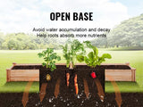 VEVOR Outdoor Wooden Raised Garden Bed Planter, 96 x 24 x 10in, High End Natural Fir Wood No-Bolt Assembly, Elevated Planting Box for Vegetable/Herb VEVOR