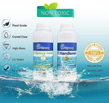 Zdspoxy Crystal Clear Epoxy Resin, Food Safe Resin for Bar Table Top, Wood, Art, Craft, Jewelry, Super Gloss Resin for Casting, Coating, Non Toxic Zdspoxy