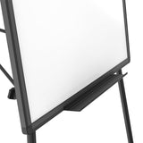 VIZ-PRO Magnetic Whiteboard Easel Black, 36 x 24 Inches, Portable Dry Erase Board Height Adjustable for School Office and Home VIZ-PRO