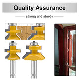 LETBUY Flooring 2 Bit Tongue and Groove Flooring Router Bit Set 1/2-Inch Shank (2 pcs) LEATBUY-TECH