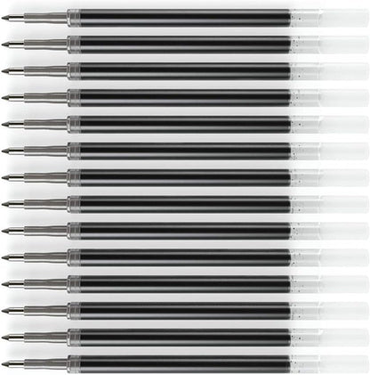 Arteza Gel Pen Refills, Pack of 50 Black Roller Ball Gel Ink Pen Refills, Quick-Drying, Nontoxic, Fine Point for Writing, Taking Notes & Sketching,