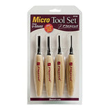 FLEXCUT Carving Tools, Deep U-Gouge Micro Tool Set, Razor Sharp High Carbon Steel Blades, Set of 4 (MT500) FLEXCUT