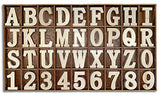 180 Pieces 1-3/4 Inch (1.75") Wooden Letters Wooden Numbers with Rustic Divider,Bold Font Unfinished Wood Alphabet A-Z and Numbers 0-9 Gifts Set for Cregugua