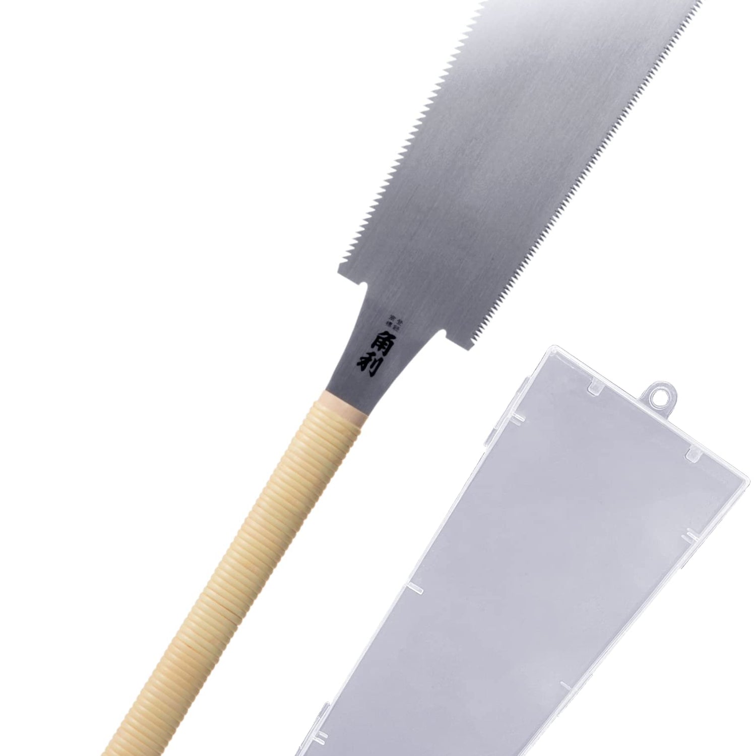 KAKURI Large Japanese Pull Saw Long for Woodworking 10-1/2 inch, Made in JAPAN, Ryoba Double Edge Hand Saw with Blade Cover Case for Rip & Crosscut KAKURI