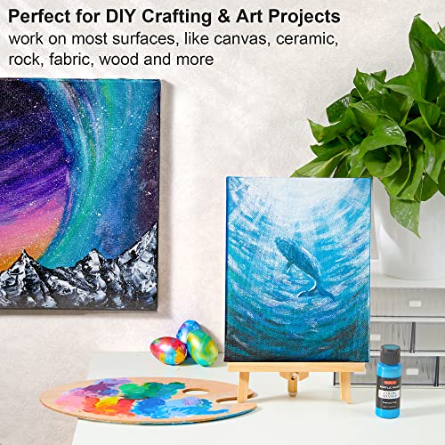 Shuttle Art Color Change Acrylic Paint, 20 Chameleon Colors Acrylic Paint, 60ml/2oz Bottles, Iridescent Paint for Artists, Beginners, Kids Painting & Shuttle Art