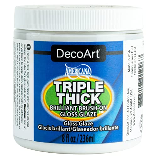 DecoArt Triple Thick Gloss Glaze - Jar, 8fl oz - WoodArtSupply