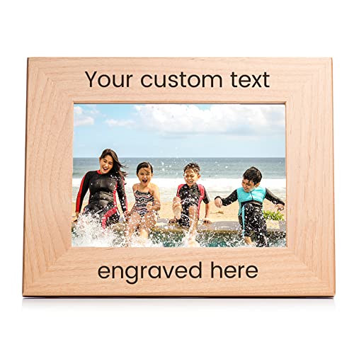 Lifetime Creations Create Your Own Personalized Picture Frame: Engraved Custom Wood Photo Frame, Customizable Gift for Wedding, Anniversary, Add Your