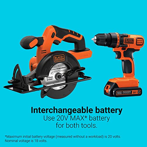 BLACK+DECKER 20V MAX* POWERCONNECT Cordless Drill/Driver + Circular Saw Combo Kit (BD2KITCDDCS) - WoodArtSupply