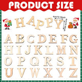 Hicarer 52 Pieces 1.8 Inch Capital Wooden Letters, Wood Alphabet Letters for Crafts, Wood Letters Sign Decoration, Unfinished Wooden Craft Letters Hicarer