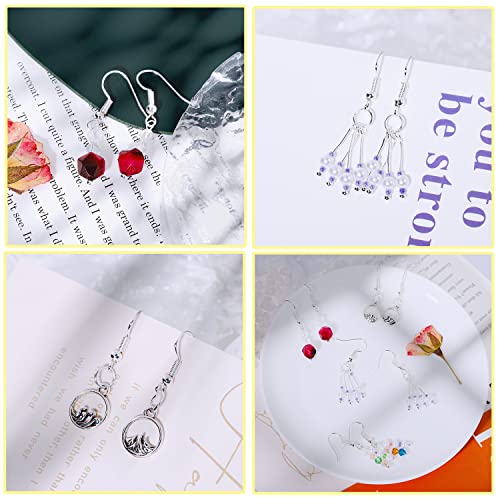 St.Kunkka 600Pcs Hypoallergenic Earring Hooks, Silver Earring Making Kit, Earring Making Supplies with Earring Backs and Jump Rings for Jewelry St.Kunkka