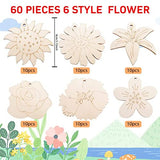 Sewroro 1 Set Painting Flower Wood Piece Unfinished Wood Slices Craft Flowers Flower Embellishments Flowers for Crafts Natural Wood Slices Wooden Sewroro