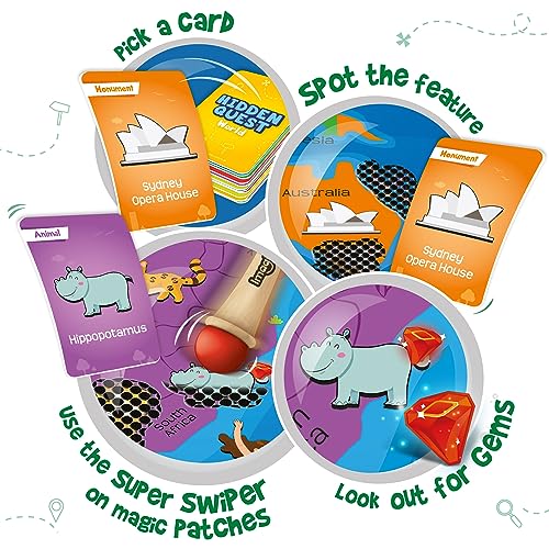 Imagimake Mapology Hidden Quest World Map Board Game | Magical Swipe & Reveal | Educational Toys for 5-7 | Board Game for Kids 8-12 | Boys & Girls Imagimake
