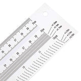 Fafeicy Ultra Precision Marking Ruler, Marking Tool Woodworking Scribing Ruler Woodworking Marking Line Ruler Gauging Tool Engraving Horizontal Lines Fafeicy