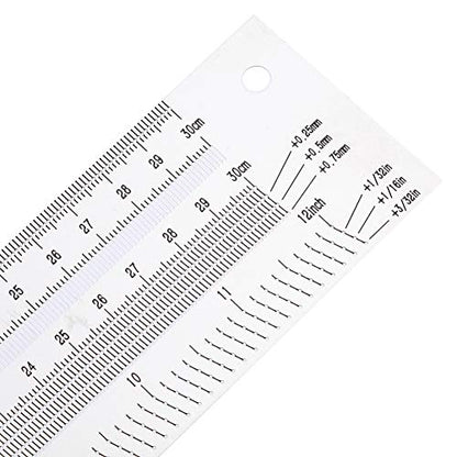 Fafeicy Ultra Precision Marking Ruler, Marking Tool Woodworking Scribing Ruler Woodworking Marking Line Ruler Gauging Tool Engraving Horizontal Lines - WoodArtSupply