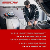 Magnetic Tool Holder Storage Organizer: 7-Piece Garage Wall Mount Rack Organization Strip Power Magnet Organizers Mounted Workbench Board Slatwall SEDY