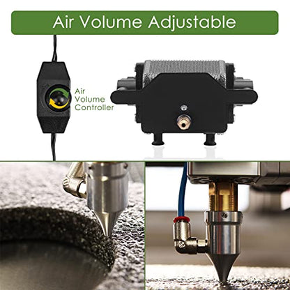 AquaMiracle Laser Air Assist Pump 30L/min (475GPH) 0.03MPa 16W Air Assist for Laser Cutter and Engraver, Remove Smoke and Dust, Protect Laser Lens, - WoodArtSupply