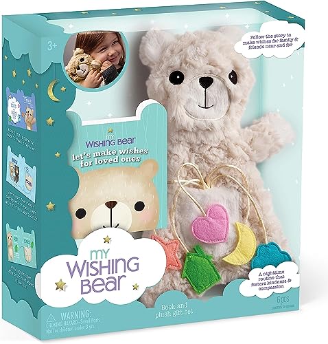 Craft-tastic My Wishing Bear – Plush Toy and Book Gift Set – Features Nighttime Routine that Teaches Kindness, Builds Empathy, and Fosters PlayMonster