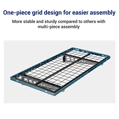 FLEXIMOUNTS 2-Pack 2x4ft Corner Wall Shelving Garage Storage Rack, 24-inch-by-48-inch Floating Shelves, Black FLEXIMOUNTS