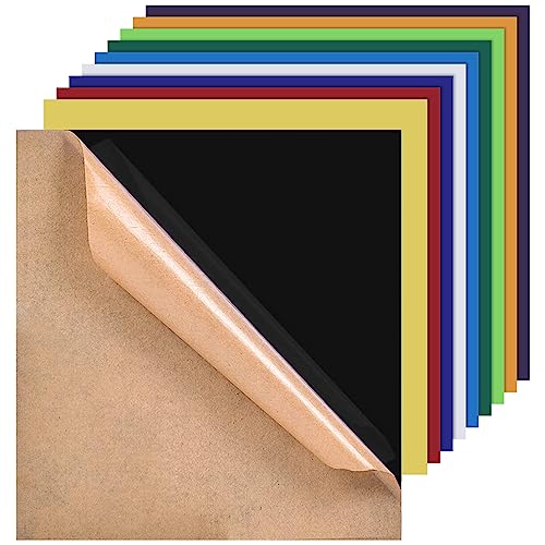 Frddiud 10 Pcs Colored Acrylic Sheets, 8 x 8 x 1/8 Inch Laser Cutting Acrylic Sheets, Cast Acrylic Sheets for DIY Projects, Crafts Art Display, Signs - WoodArtSupply