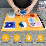26pcs Resin Heating Mat Kit: Epoxy Resin Curing Machine for Resin Molds Shorten Curing Time Epoxy Resin Kit for Crafts w/ Resin Drying Mat Silicone akisey