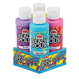 Apple Barrel Color Pop Pre-Mixed Set, Set of 4 Fluid Ready Pour Paints Perfect for DIY Arts and Crafts Projects, 13480E Apple Barrel