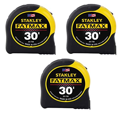 Stanley Tools 33-730 30-Foot-by-1-1/4-Inch FatMax Measuring Tape (3, 30-Feet) Stanley