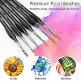 Miniature Paint Brushes,15Pcs Small Fine Tip Paintbrushes, Micro Detail Paint Brush Set, Triangular Grip Handles Art Brushes Perfect for Acrylic, Cocoaland