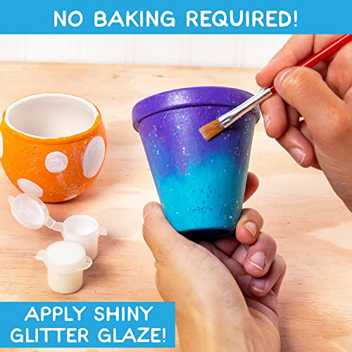 Made By Me Paint Your Own Ceramic Pottery, Fun Ceramic Painting Kit for Kids, Paint Your Own Ceramic Pottery Dish, Flower Pot, Vase & Bowl, Great Made By Me