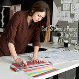 Firbon A4 Paper Cutter 12 Inch Titanium Paper Trimmer Scrapbooking Tool with Side Ruler for Craft Paper, Coupon, Label, Cardstock (White) Firbon