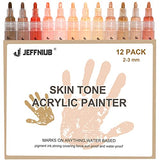YOOHO Skin Tone Acrylic Paint Pens, Paint Markers for Wood,Glass,Fabric,Rocks Painting Paint Pens (2mm skin tone) YOOHO