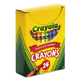Binney & Smith Crayola(R) Standard Crayon Set, Lift-Lid Box, Assorted Colors, Box Of 24 Crayola