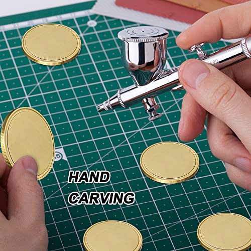 Blank Brass Challenge Coin Laser Engraving Coins Blanks 40 mm with Acrylic Protection Box for DIY Crafts Birthday Travel Commemorative Collection Rainteam