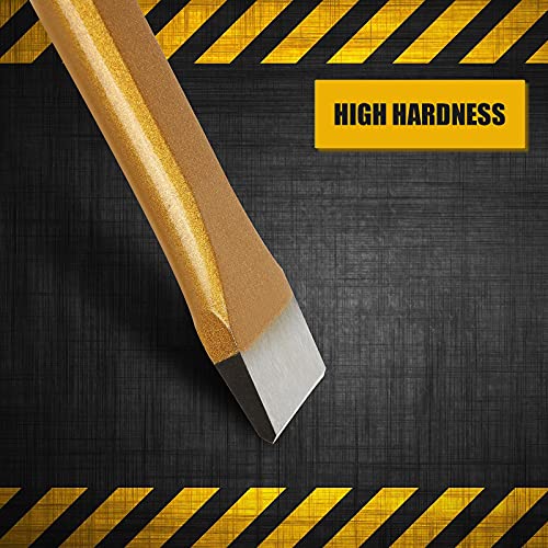 ABuff 6 Pcs Punch and Chisel Set, Includes 3 Pcs Digging Tools Cold Chisel Set, 3 Pcs Center/Pin/Tapered Punch Set, Masonry Chisel for Brick, Wood, ABuff