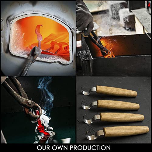 BeaverCraft Wood Carving Hook Knife SK1 for Carving Spoons Kuksa Bowls and Cups Spoon Carving Tools Basic Crooked Knife for Professional Spoon BeaverCraft
