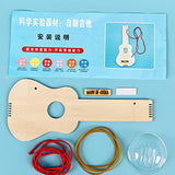 Toyvian 4 Sets Wooden Ukulele Stringed Music Instrument Unfinished Wood Guitar Build Your Ukulele DIY Ukulele Kit Brain Toy Kids Toys Handmade Guitar Toyvian
