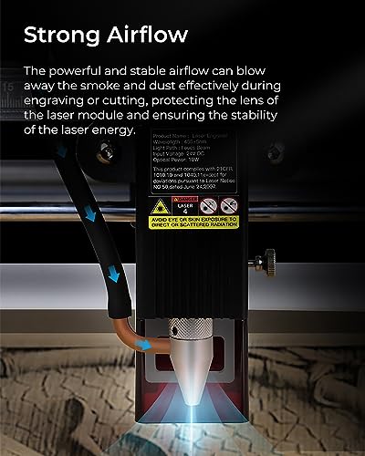 Creality Official Air Assist for CR-Laser Falcon 10W, 22 L/min Adjustable Air Assist Pump, for Laser Cutter and Engraver, Blow Away Smoke and Dust, - WoodArtSupply